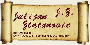 Julijan Zlatanović vizit kartica